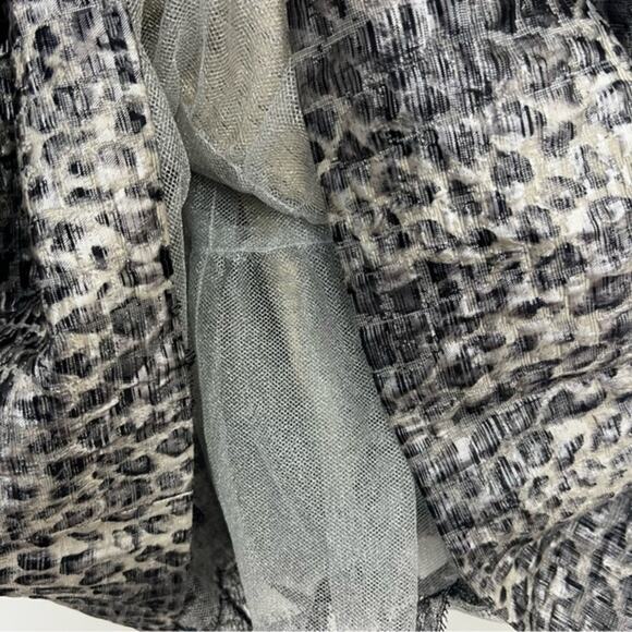 Tom and Linda Platt Animal Print Sleeveless Pleated Cocktail Formal Dress - Picture 10 of 13